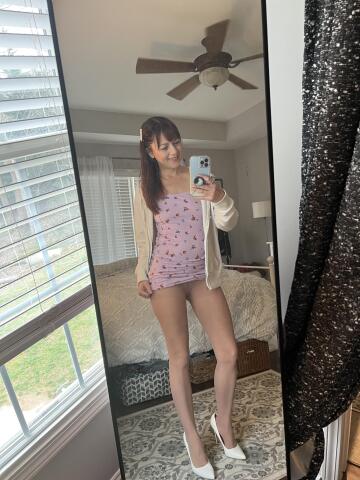 so sheer can hardly tell they are on 😅💕no panties today