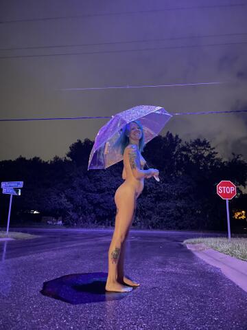 i’d hate to risk getting my clothes wet [f]