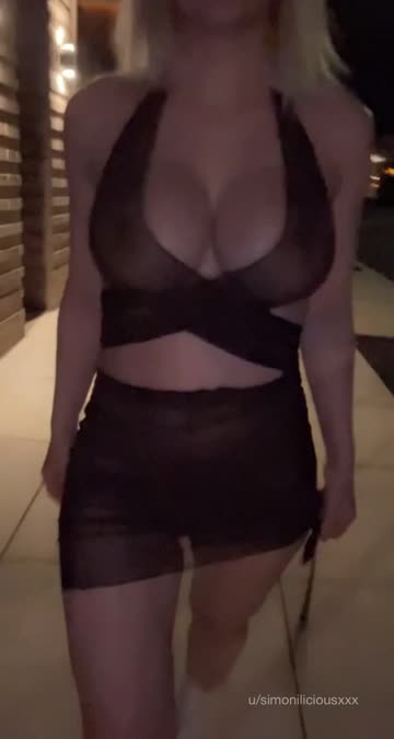 going to diner in this barely there see through dress