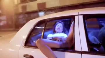 adriana chechik squirting out the car window