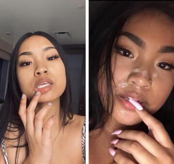 i love a good on/ off cum facial