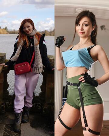 in/out of cosplay - lara croft by pixiecat
