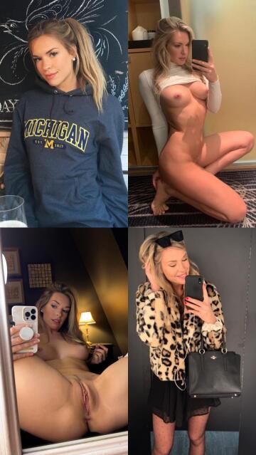 dressed and naked pictures collage