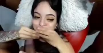 beautiful girl getting her throat jack hammered by multiple cocks