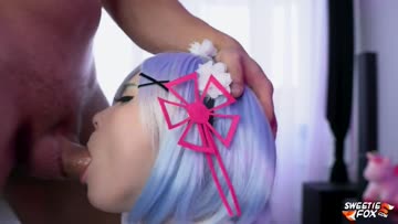 rem cosplayer sucking dick like a pro from your pov