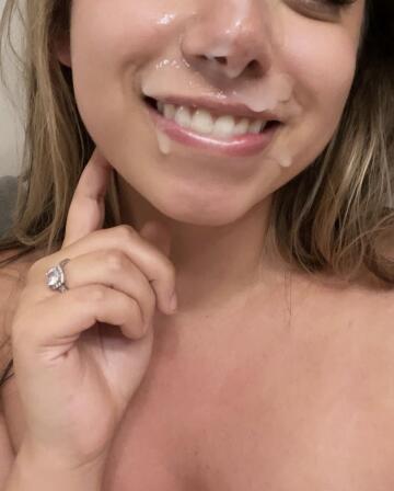 as a girl with a cum fetish, getting my first facial ever was a dream 🥰