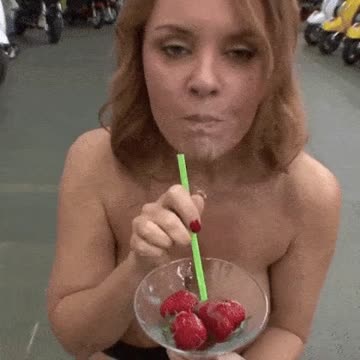she's all about cum cocktails and getting her five a day!