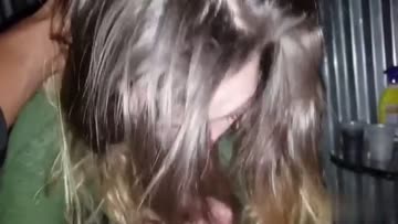 sexy slut swallows bbc at party