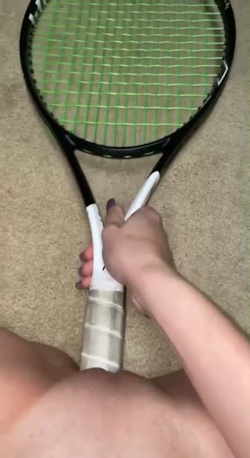 pov masturbation with tennis racket :)