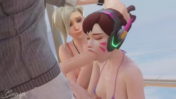 mercy watching d.va get face-fucked (bewyx) [overwatch]
