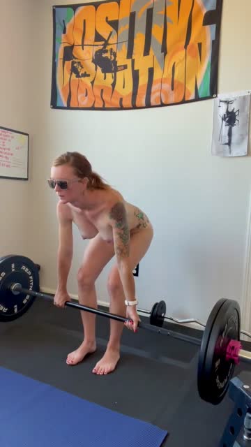 one of the best things about a home gym you ask? working out naked, of course!