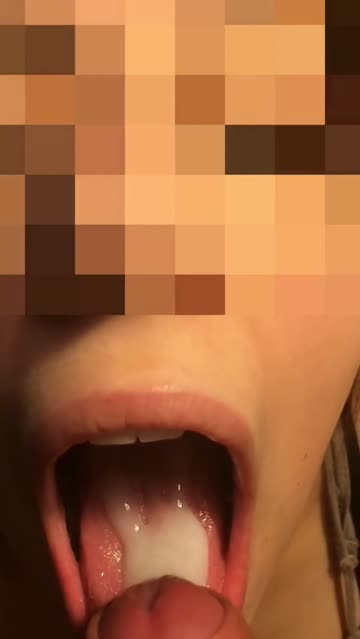 uncut cock cumming in her mouth slowmo