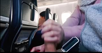 handjob on a plane next to people why not 😈