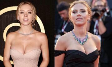 sydney sweeney or scarlett johansson. which busty, blonde, bombshell’s tits are you shooting ropes over? why?