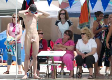 naked male swimmer