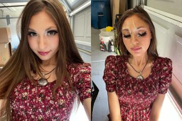 do you like her more with cum on her face?😁