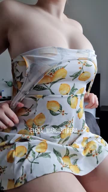 slow reveal of my perky tits