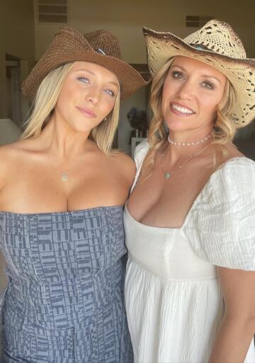 blonde daughter and mother