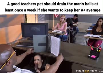 blowjob in class for better grades