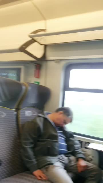 hey. please don't sleep! big boobs are right next door. even the conductor of this train goes to see them. heh