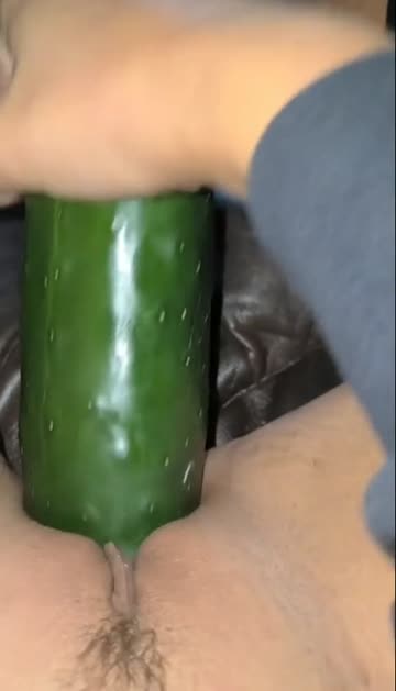 pov masturbation with big cucumber