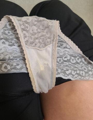[selling] these creamed panties r only on day one an almost ready 2 be sent get your self something special content or used items dm me you don't ask u don't get daddy and i wanna please you