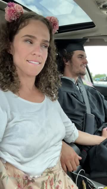 my sweet boy deserves a nice handy after graduating! thank goodness his friend was passed out and didn’t see us.. [mfm] milf