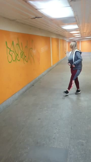 flashing in the underground passage is a bit risky, high probability of being 