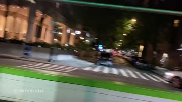 flashing on the busy street