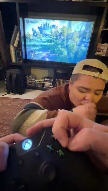 sucking him off while he fights tree sentinel in elden ring