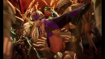 starfire vs. one hundred parademons (froggysfm, imjustthatkinky, britishkassva) [dc]