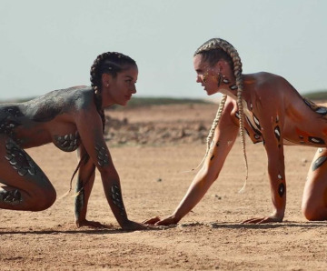 canadian pole vaulter alysha newman (on the right)