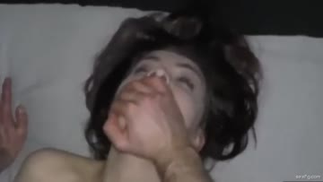 petite brunette gets fucked hard until cum on ass in pov