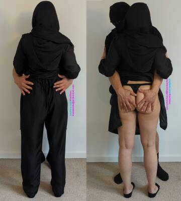 pakistani wife comes over, everything comes off, slowly. i wonder what her husband would think, but i don't think.