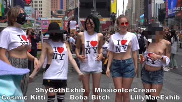 my friends and i just had to introduce altboobworld fashion to nyc!