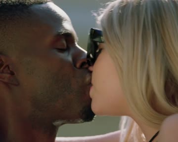 black guy meets white girl by the pool! it's their first kiss but the chemistry is off the charts!