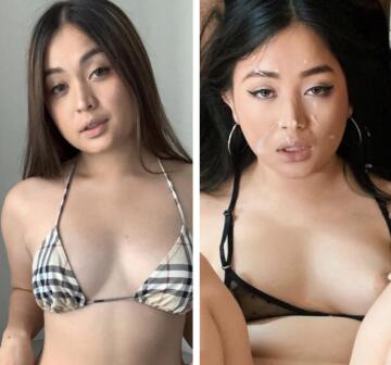 she’s prettier with cum