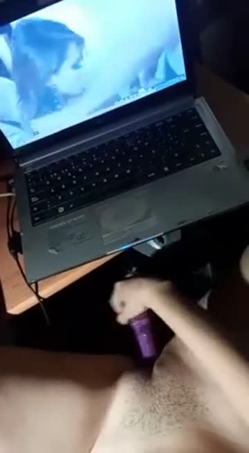 evening dildoing and watching porn