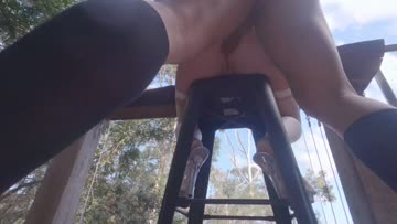 horny blonde babe gets her ass fucked on chair