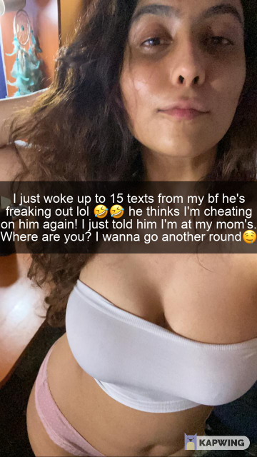 she is indeed cheating on her bf