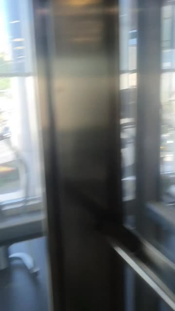 in a glass elevator doing flashing is stressful and exciting especially on the level where the gym is. heh