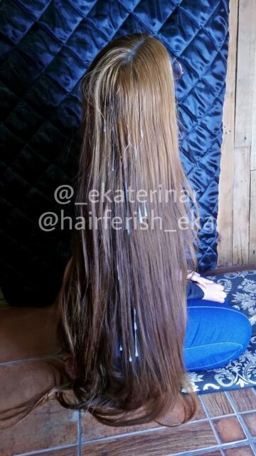 big cumshot on ekaterina's hair