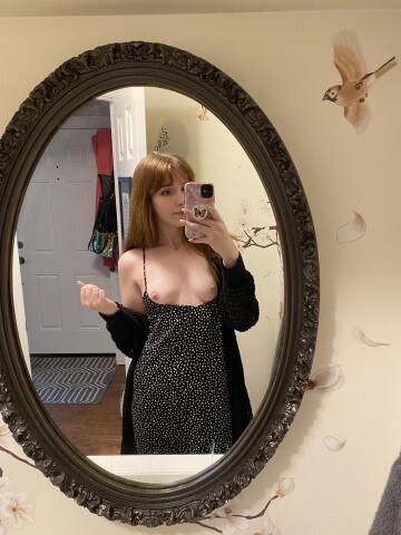i never wear a bra, especially with dresses