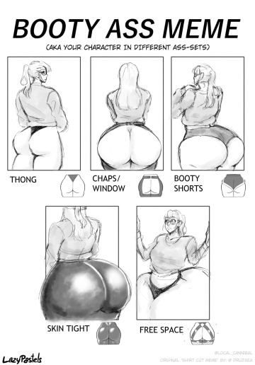 [f] booty ass meme expansion featuring another one of my ocs