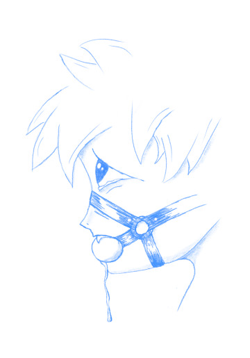 gagged, and not happy about it