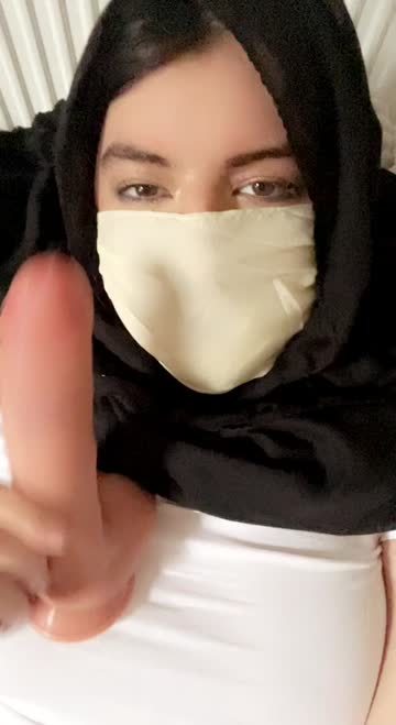 hijabi + fuck me eyes + dildo = perfect combination?