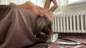 cutie puking by hand