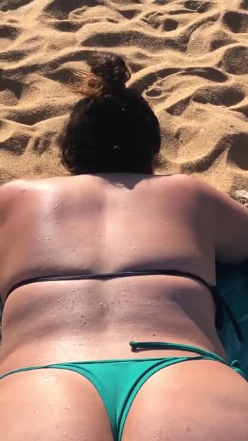 big prone ass at the beach