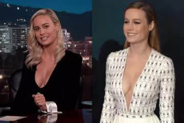 lets get each other off to brie larson's attention grabbing cleavage