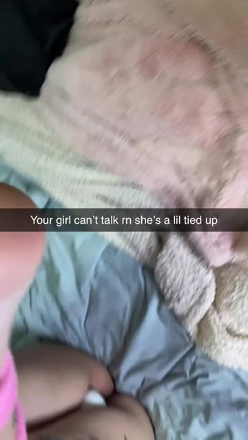 she's a lil tied up
